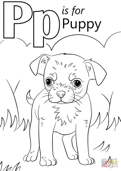 letter p pages coloring pages