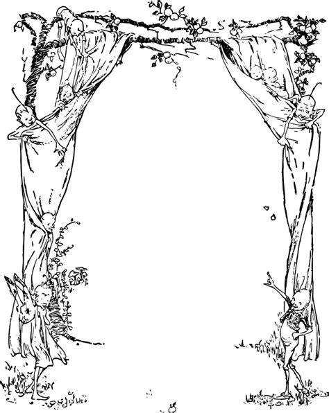 magical forest frame openclipart