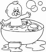 Bath Coloring Pages Bubble Getcolorings Time sketch template