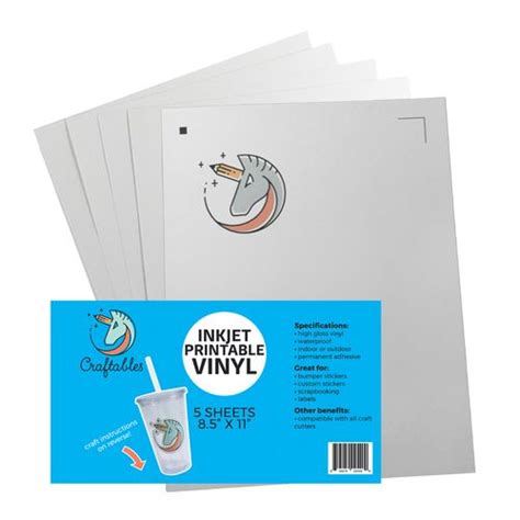 inkjet printable adhesive vinyl waterpoof sticker paper  cricut