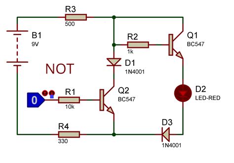 logic gate  transistor  diode  working  proteus electrical engineering stack exchange