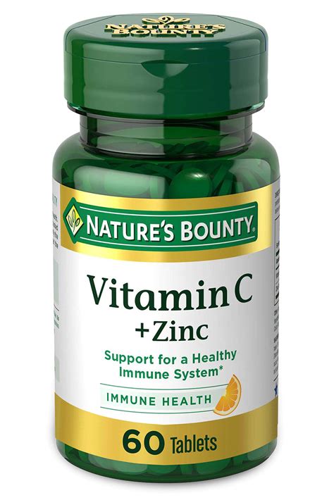 vitamin  zinc  natures bounty vitamin supplement supports