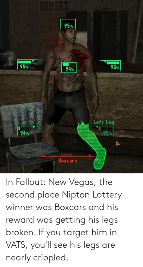 In Fallout New Vegas The Second Place Nipton Lottery