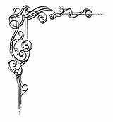 Scroll Corner Clipart Borders Clip Scrollwork Designs Paper Work Border A4 Simple Frames Size Vintage Clipartlook Drawing Arabesque Tattoos Pattern sketch template