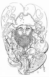 Blackbeard Drawing Getdrawings Drawings sketch template