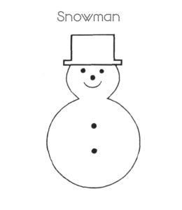 easy snowman coloring pages playing learning