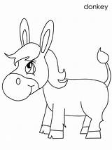 Donkey Pages Coloring Animals Kids Color Donkeys Para Preschool Burro Dibujar Animado Horses sketch template