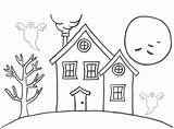 Coloring House Pages Cartoon Printable Kids Popular sketch template
