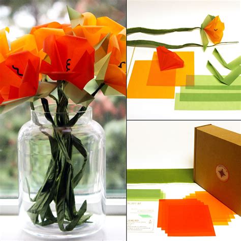 diy kit  making   origami poppy bouquet   etsy