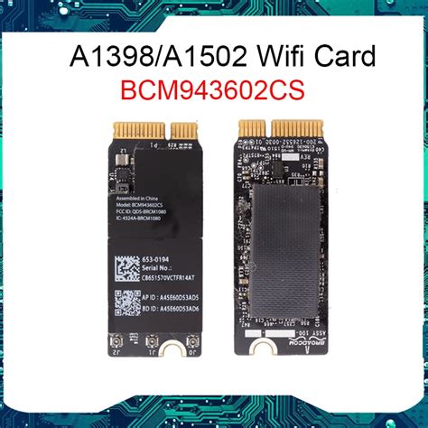 original wifi airport card bcmcs  macbook pro retina     wifi card