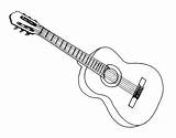 Guitar Outline Drawing Line Electric Acoustic Drawings Matrix Paintingvalley sketch template