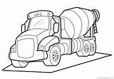 Truck Cement Coloring Pages Color sketch template