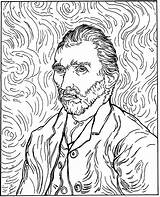 Adults Gogh sketch template