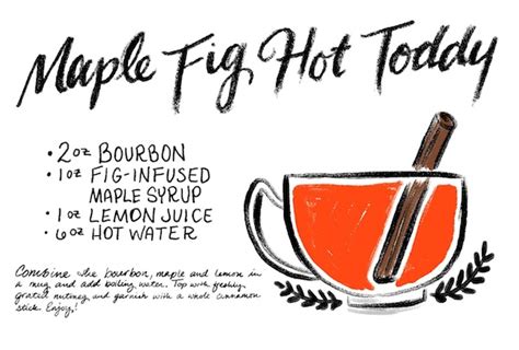 maple fig bourbon hot toddy cocktail recipe