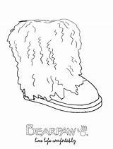 Bearpaw sketch template