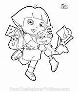 Dora Coloring Pages Boots Explorer Diego Backpack Swiper Print Color Friends Christmas Printable Colouring Sheets Benny Doratheexplorertvshow Cartoon Easy Isa sketch template