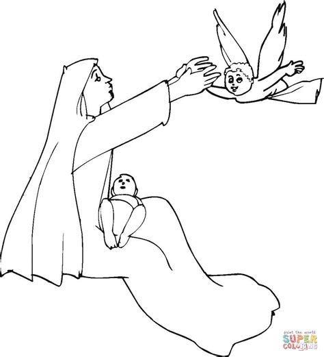 angel visits mary coloring page preschool coloring pages