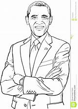 Presidents Getcolorings Getdrawings Barack sketch template