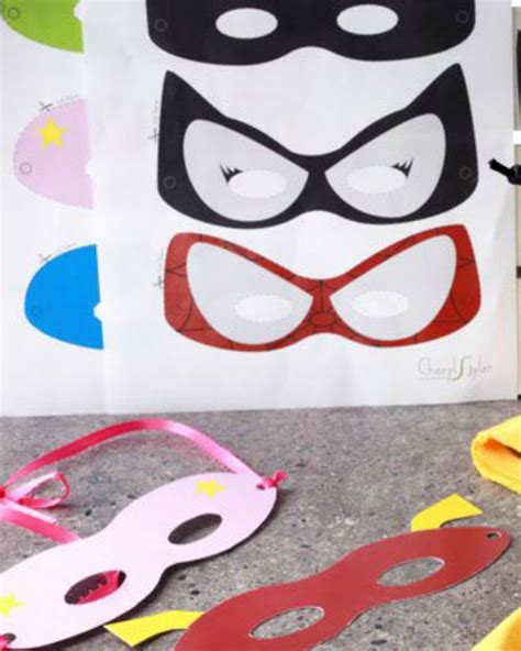 easy printable superhero masks project recipe superman crafts