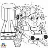 Coloring Thomas Tank Engine Pages Print sketch template