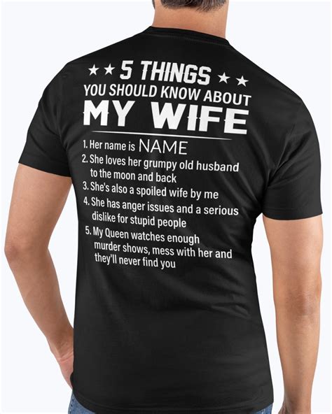 5 things you should know about my wife shirt shirtnation shop
