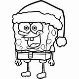 Spongebob Drawing Christmas Coloring Kids Easy Pages Kitty Hello Color Drawings Hat Colouring Elf Wearing Santas Step Printable Play Draw sketch template