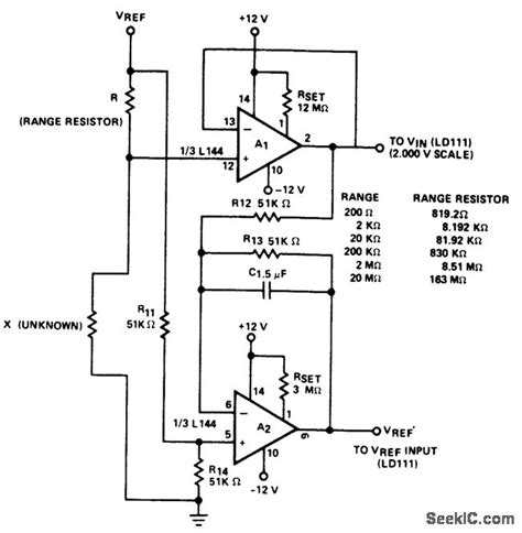 resistancetovoltageconverter digitalcircuit basiccircuit circuit diagram seekiccom
