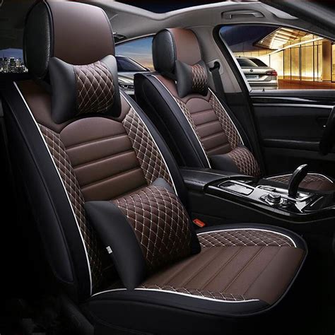 hyundai creta  pu leatherette luxury car seat cover  pillow