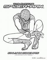 Spiderman Coloriage Webs Spectacular Hellokids Imprimir Ausmalbilder Superhelden Kriechend Crouching Superhero sketch template