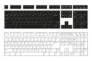 blank extended aluminum keyboard pre designed illustrator graphics