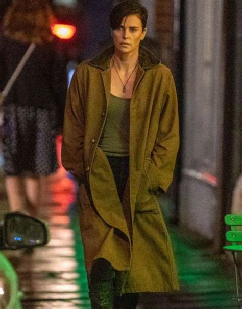the old guard charlize theron coat andy brown trench