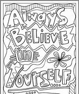 Inspirational Printable Quote Colouring Soziales Moving Ausmalen Believe Beth Kinman Rosie Geburtstagskalender Classroomdoodles sketch template