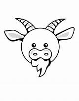 Goat Coloring Printable Face Children Colouring Pages Cliparts Kids Library Clipart Color Clip Favorites Add sketch template