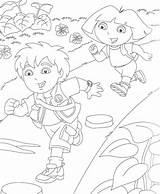 Dora Diego Coloring Pages Running Explorer Printable Kids Colouring Bestcoloringpagesforkids Clipart Cartoon Print Books Popular Kid Library sketch template