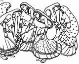 Dandiya Gujarat Garba Dances Navratri Dancing 4to40 Raas Surat Madhubani Visit sketch template