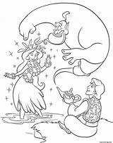 Aladdin Aladin Jasmin Genie Génie Lampe Dessins Animés Imprimé sketch template