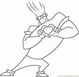 Johnny Bravo Coloring Pages Cartoon Coloringpages101 sketch template