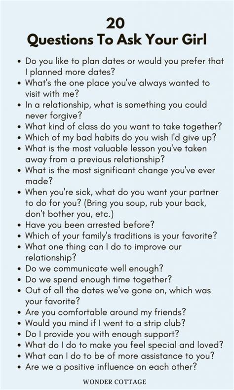 245 questions to ask your girlfriend wonder cottage fun questions