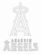 Coloring Baseball Angels Mlb Logo Pages Anaheim Printable Sport Angeles Los Print Search Again Bar Case Looking Don Use Find sketch template