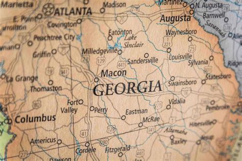 historical city county  state maps  georgia pertaining  printable map  macon ga