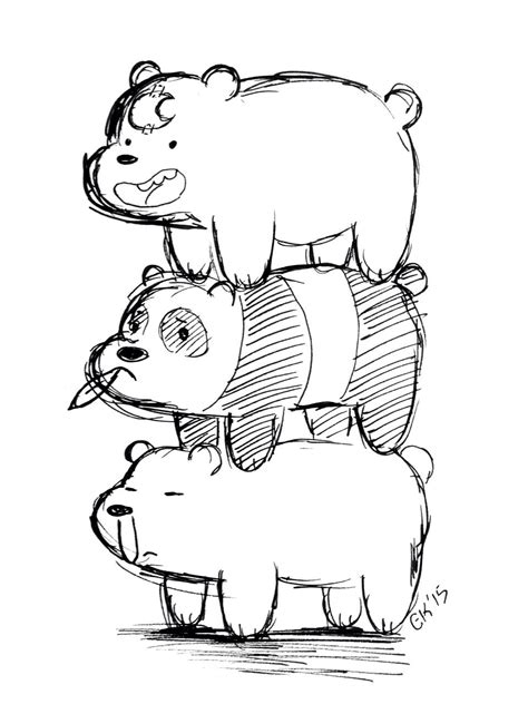 bare bears coloring sheets references