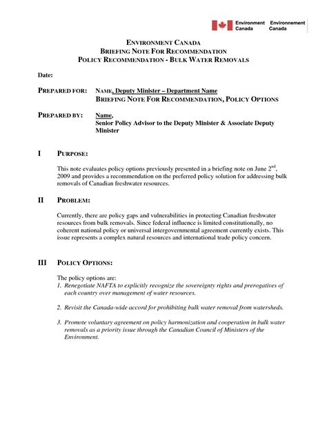 briefing note template qualads