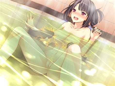 rule 34 bathtub black hair breasts devil seal electric eel electric