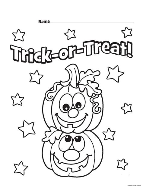 Halloween 2019 Trick Or Treat Coloring Pages Printable For