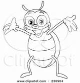 Beetle Outline Coloring Illustration Happy Yayayoyo Royalty Clipart Rf 2021 sketch template