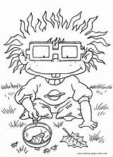 Rugrats Coloring Pages Color Cartoon Printable Character Sheets Kids Print Characters Found Book sketch template