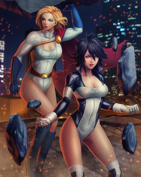 power girl and atlee by mahenbu on deviantart