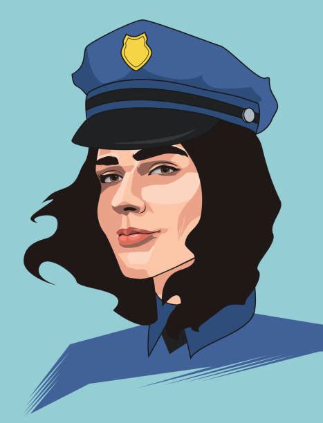 clip art of a policewoman illustrations royalty free vector graphics