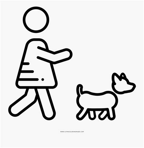 walk  dog coloring page  transparent clipart clipartkey