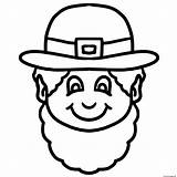 Leprechaun Face Coloring Clipart Drawing Cartoon Pages Patrick St Printable Clip Outline Happy Smiley Rainbow Draw Symmetry Cliparts Illustration Color sketch template